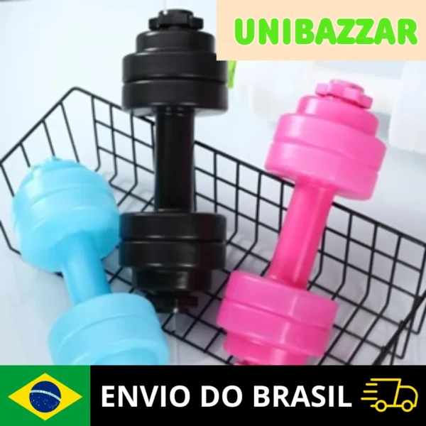 Garrafa de Água de Academia Formato de Peso Musculação Fitness Saúde Bebidas para Treinos Corridas Hidratação Capacidade de 850