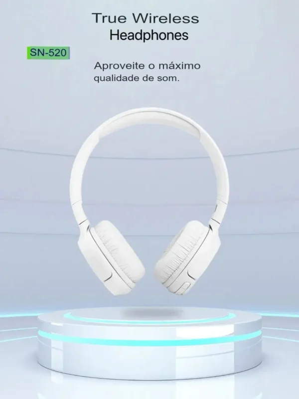 Fones de ouvido sem fio Bluetooth com microfone, redução de ruído, música, esportes, jogo T520BT - Entrega Rápida Todo Brasil - Image 2