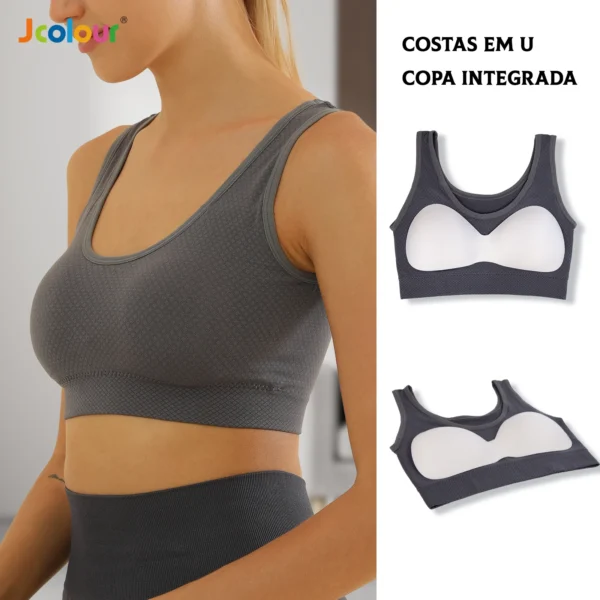 Kit 3 Top Fitness Nadador Academia com Bojo Removível - Image 3