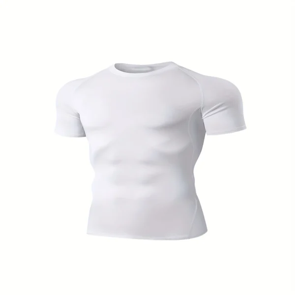 Camisa de compressão manga curta/longa para homens, camisa de compressão de 2 partes para esportes ao ar livre - Image 4